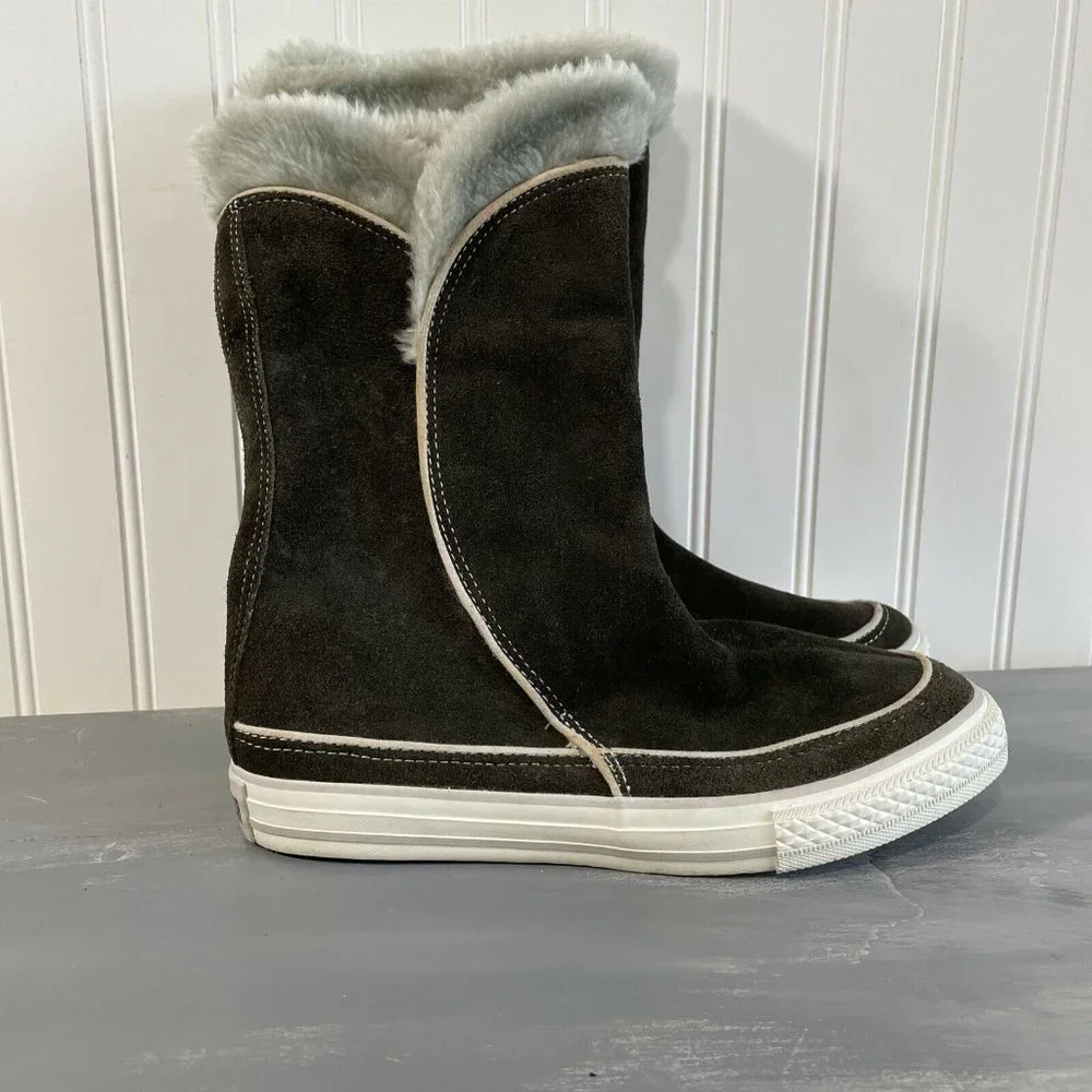 Converse Women's Size 5‎ Chuck Taylor All Star 632487C Brown Suede Leather Boots